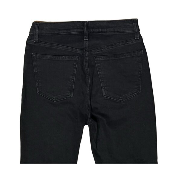 We the Free Distressed Black High Rise Skinny Stretch Jeans Raw Hem Size 27 - Picture 13 of 13